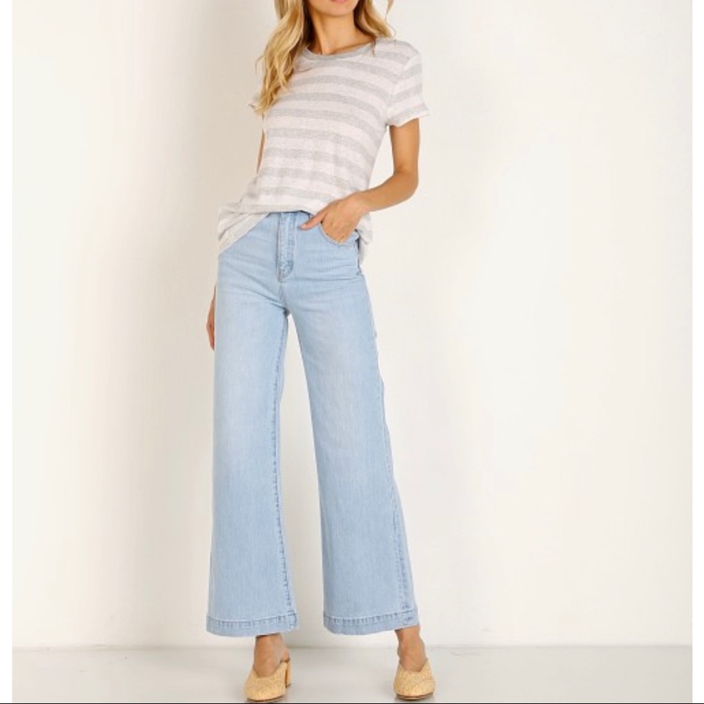 NWT rollas wide leg jeans in light wash